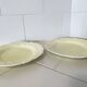 Pair of Yellow Midwinter England Majolica Dessert Plates, Cabbage Leaf