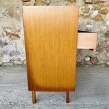 Vintage Scandinavian style oak chest of drawers circa 70's