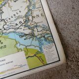 Ancienne carte scolaire : France, plaine du Nord Hatier Kaeppelin N°8.