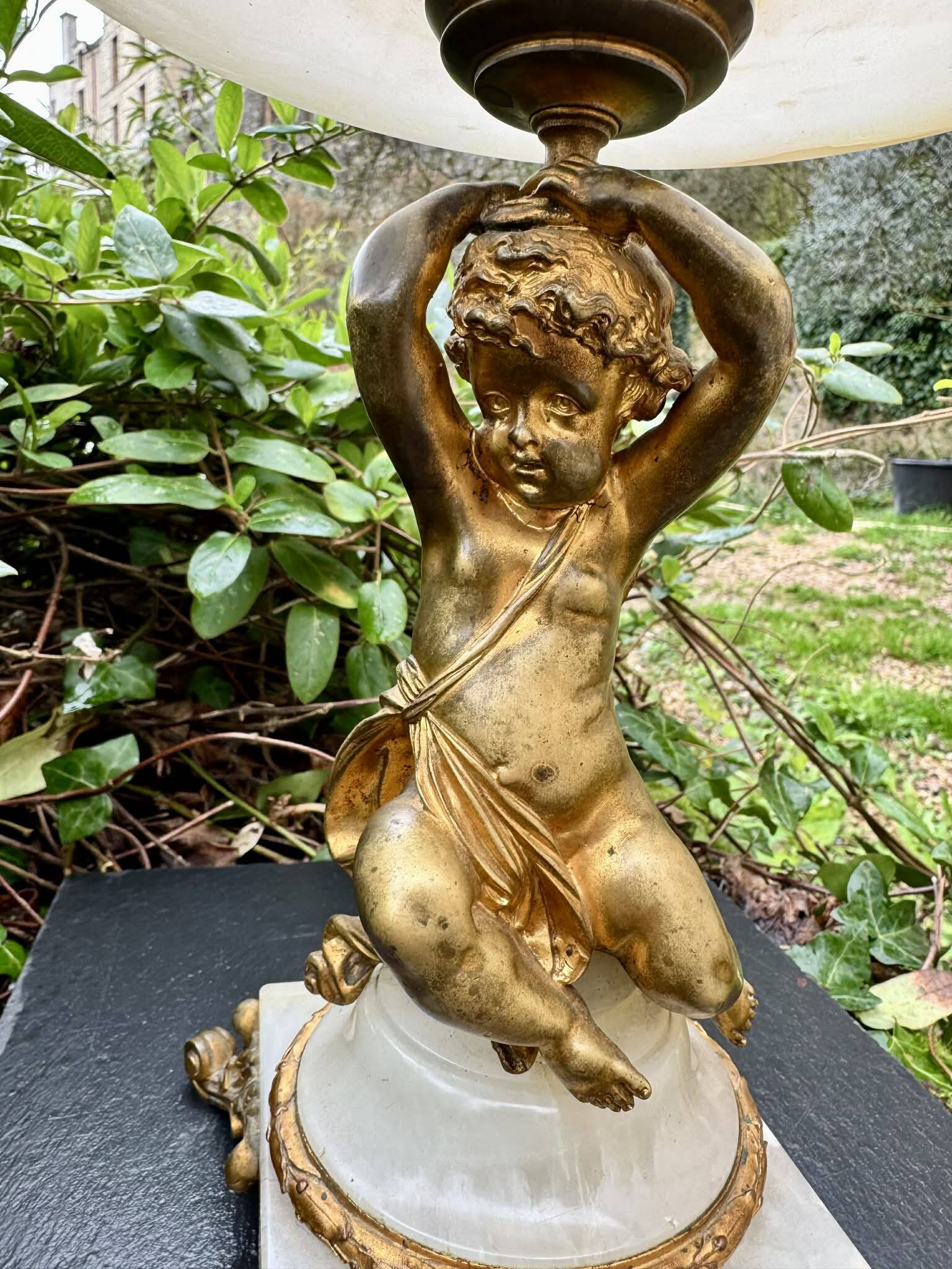 Large bronze and onyx catchall from French Algeria, late 19th century.