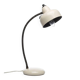 Vintage 1960s Desk Lamp White Metal | Flexible Articulated Swan Neck Light Industrial Mid-Century Design Living Room