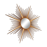 Mirror sun Chaty in Vallauris eye witch metal gilded large format 95 cm SB
