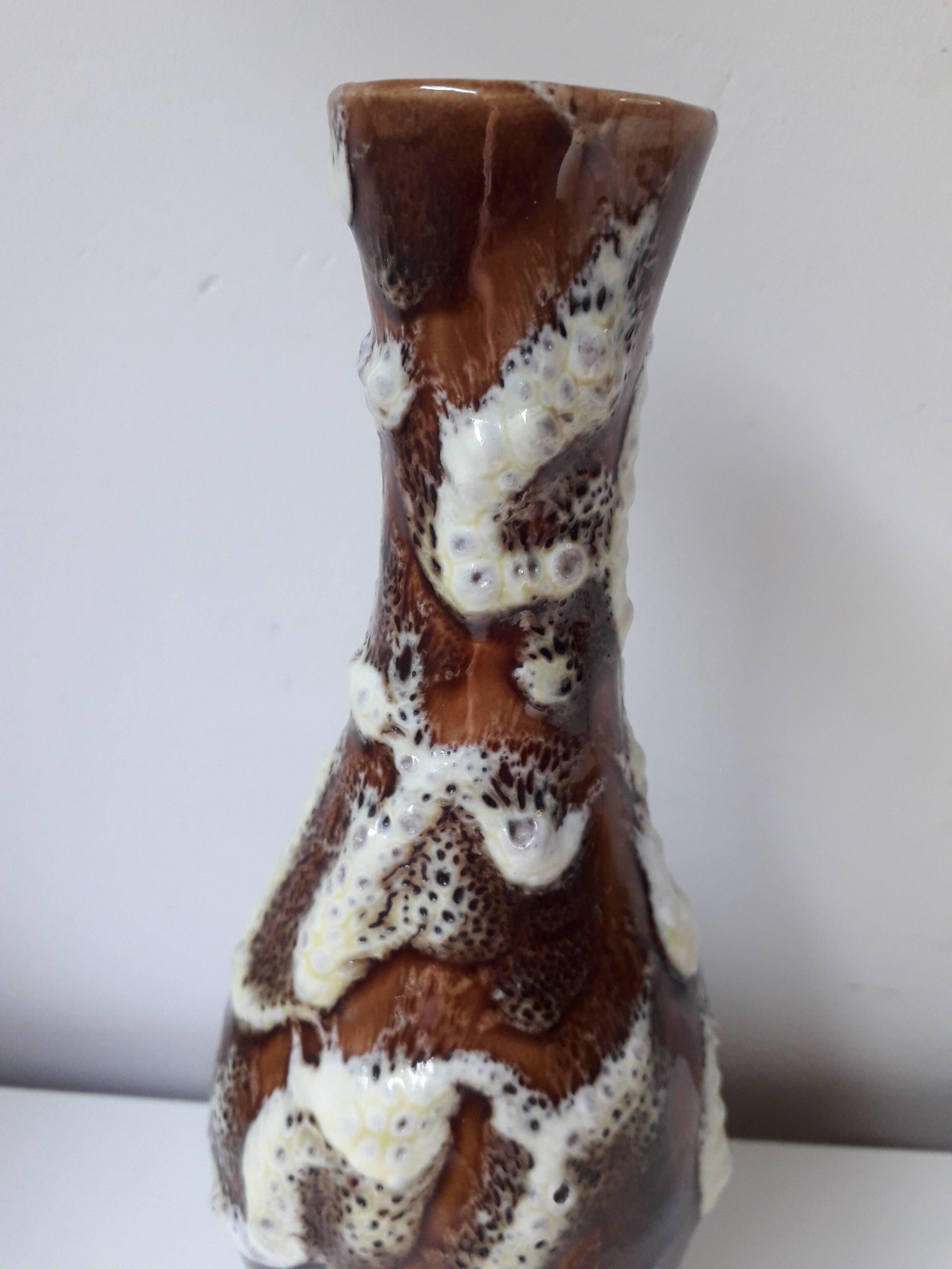 Fat Lava Pottery Vase Ocean Rock