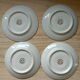 4 cups with 4 saucers Limoges, fine porcelain, coffee cups, white, light green, gold
