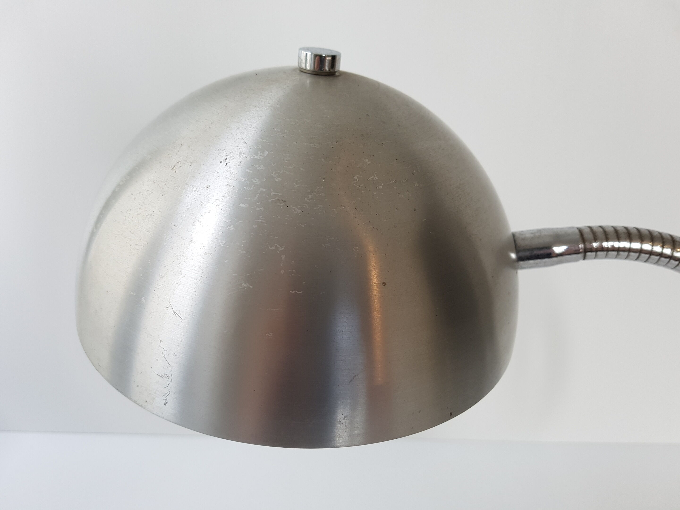 1970 brushed aluminum desk lamp