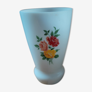 Vase en opaline déco bouquet roses