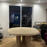 Waxed concrete dining table