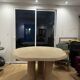 Waxed concrete dining table