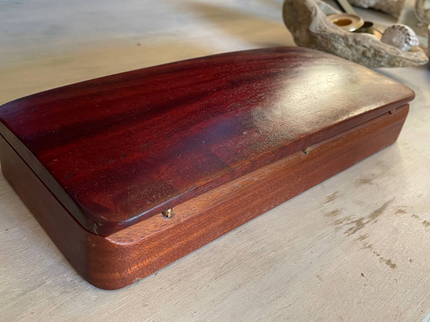 Mahogany card box