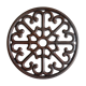 Brown enamelled cast iron trivet