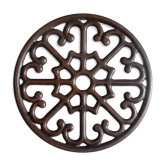 Dessous de plat marron en fonte émaillée