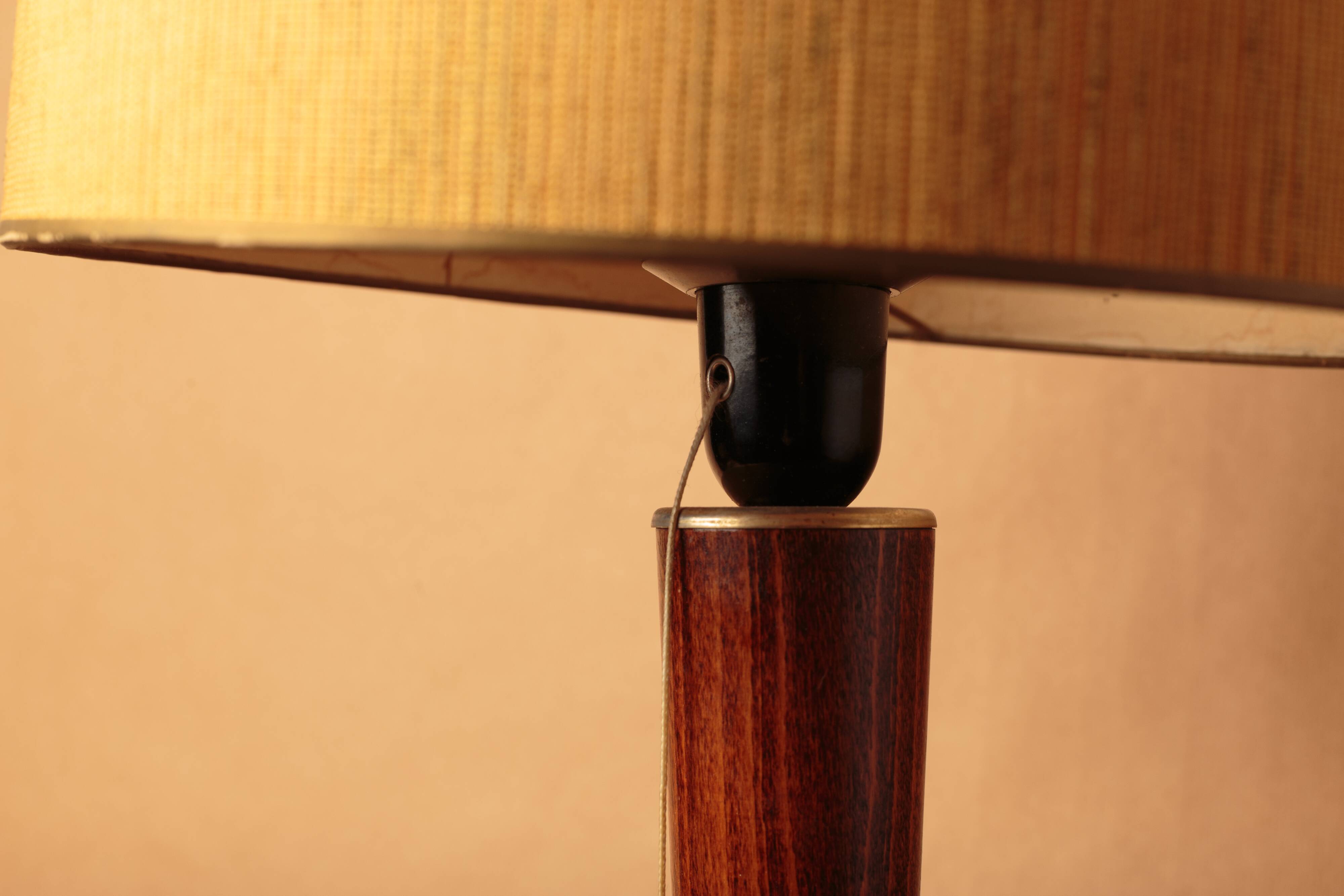 Desk lamp wood foot style mazda vintage 1950