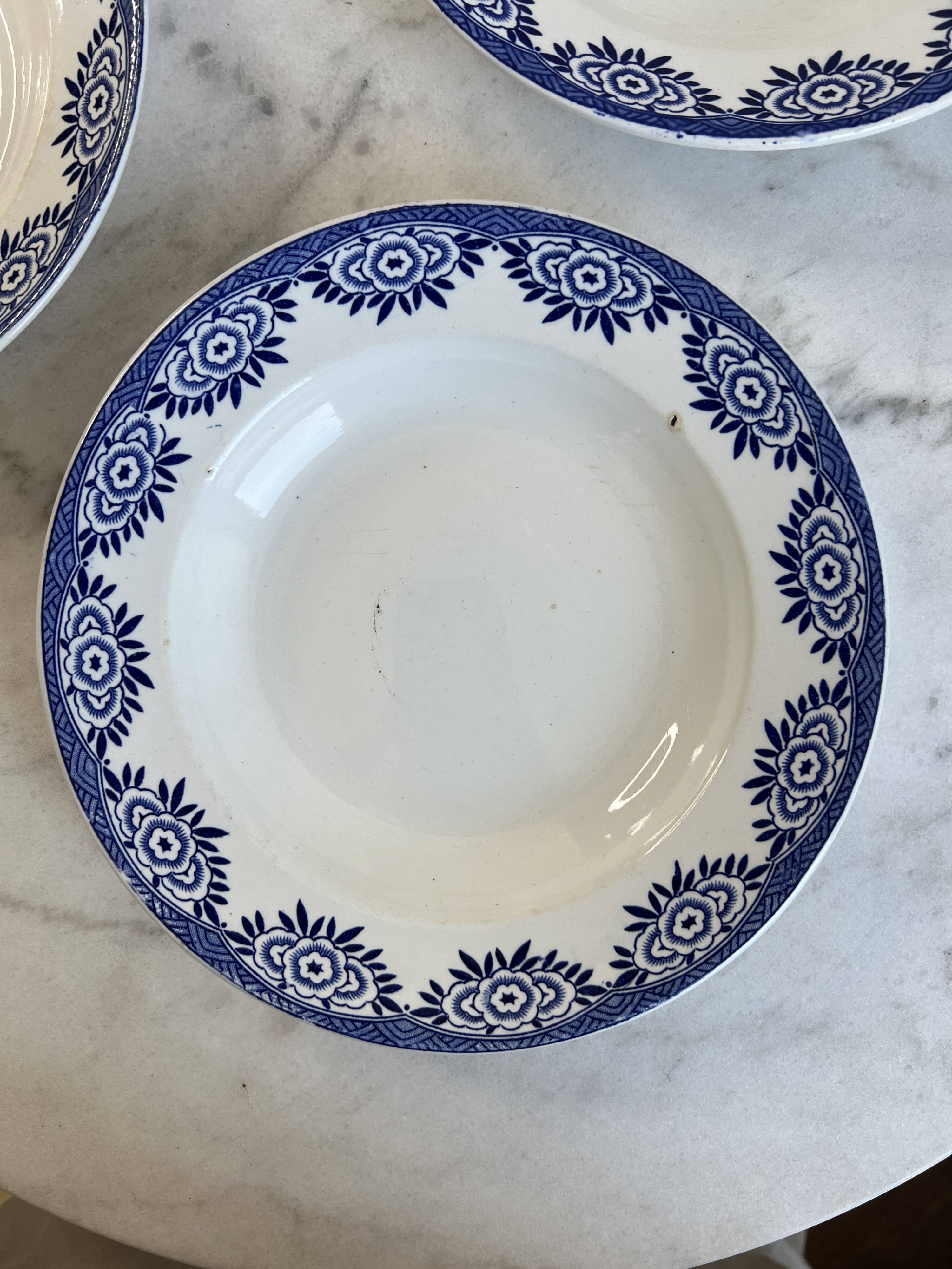 Set of 3 deep plates Sarreguemines Capri