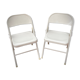 Duo de chaises pliantes en acier années 1980