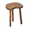 Tabouret de ferme ancien en bois massif