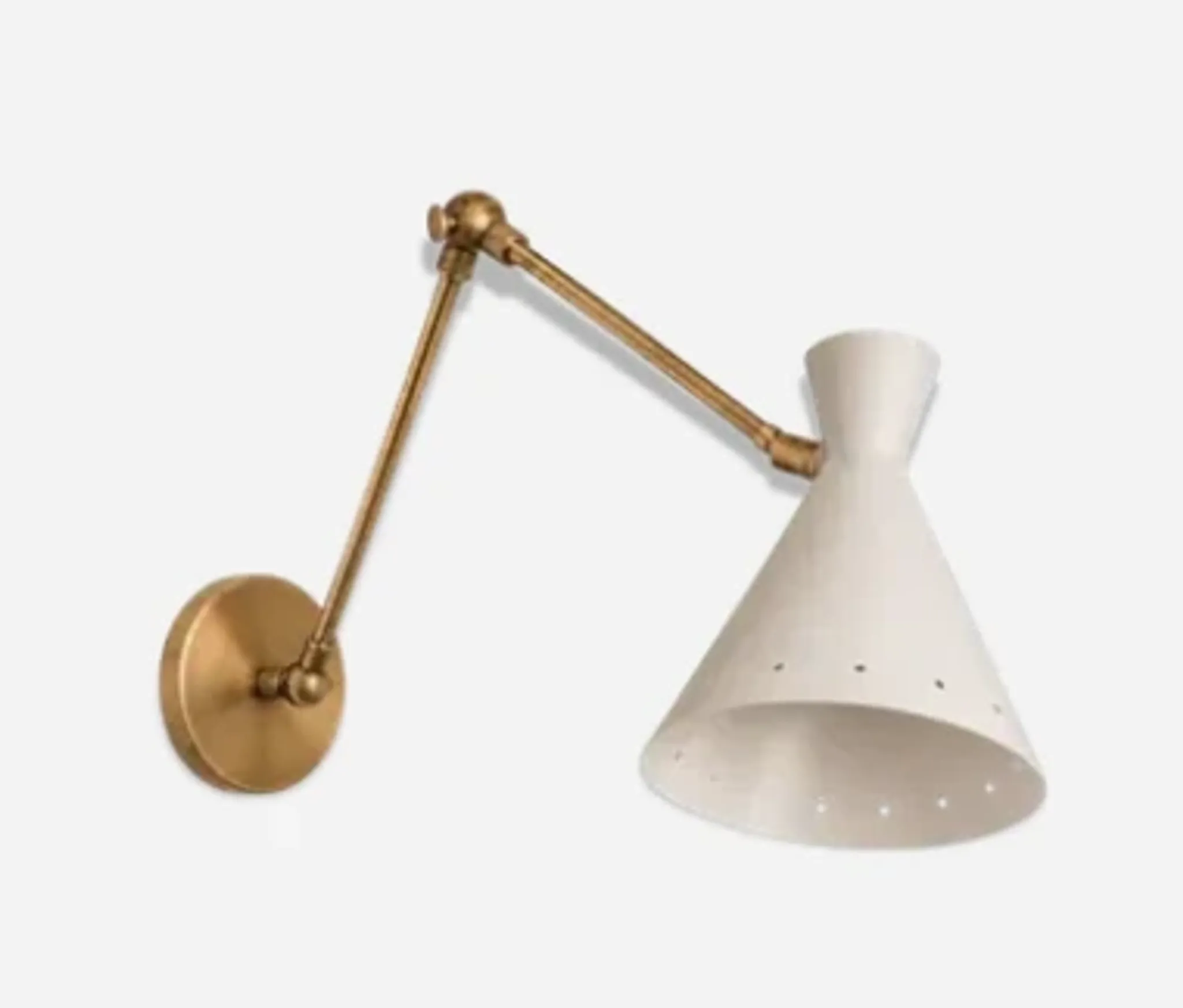 Pair of Italian wall lights in the style of the 1950s.