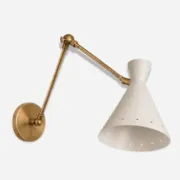 Pair of Italian wall lights in the style of the 1950s.