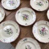 10 flower plates Sarreguemines Lyon