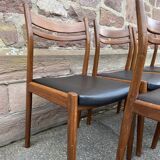 6 vintage Danish Scandinavian style chairs from the 1970s