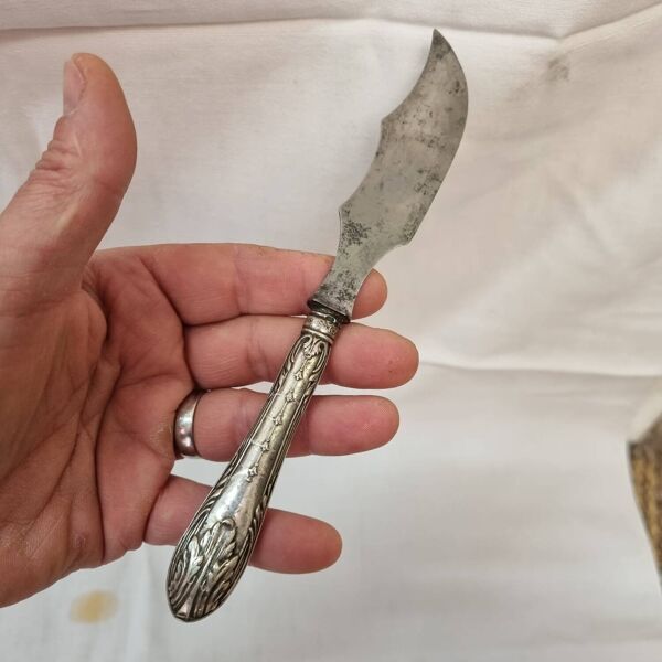 Couteau à beurre, argent,  fin xixeme