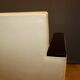 Paire de fauteuils art deco en palissandre et cuir beige