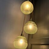 Vintage tulip waterfall pendant light in granite glass
