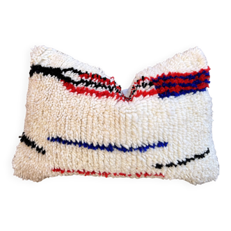 Housse de coussin berbère marocaine Azilal aux motifs colorés 60x40cm