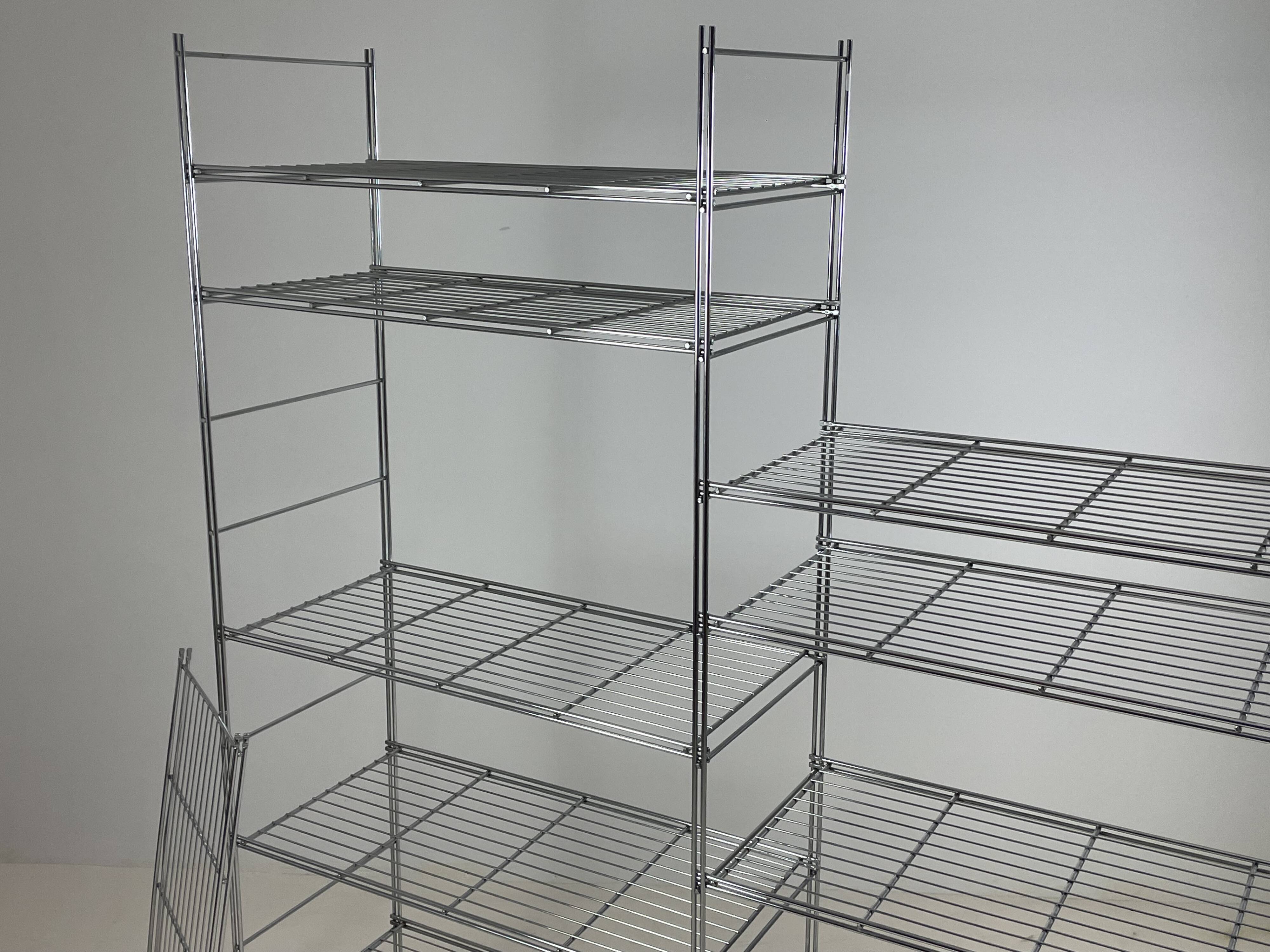 Modular metal shelving unit by Niels Gammelgaard, 1980s