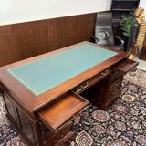 Classic English Desk with Green Leather
