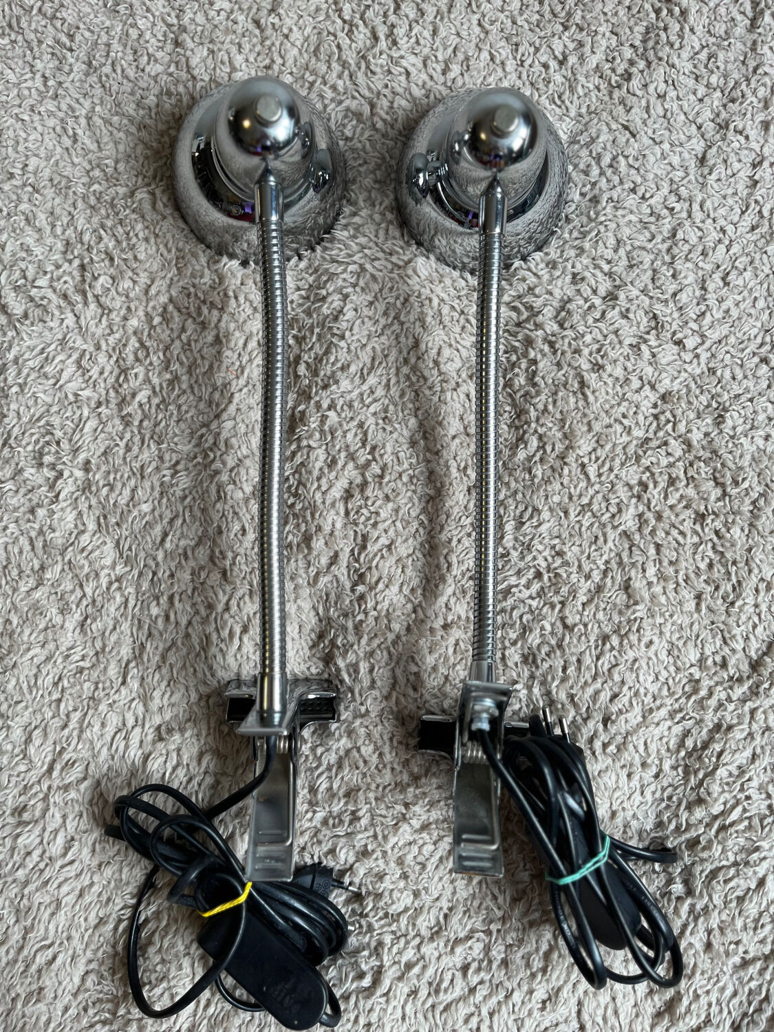 Paire de lampe à pincer metal