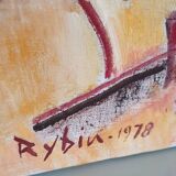 Oil on board Sven Rybin - cosmic arts