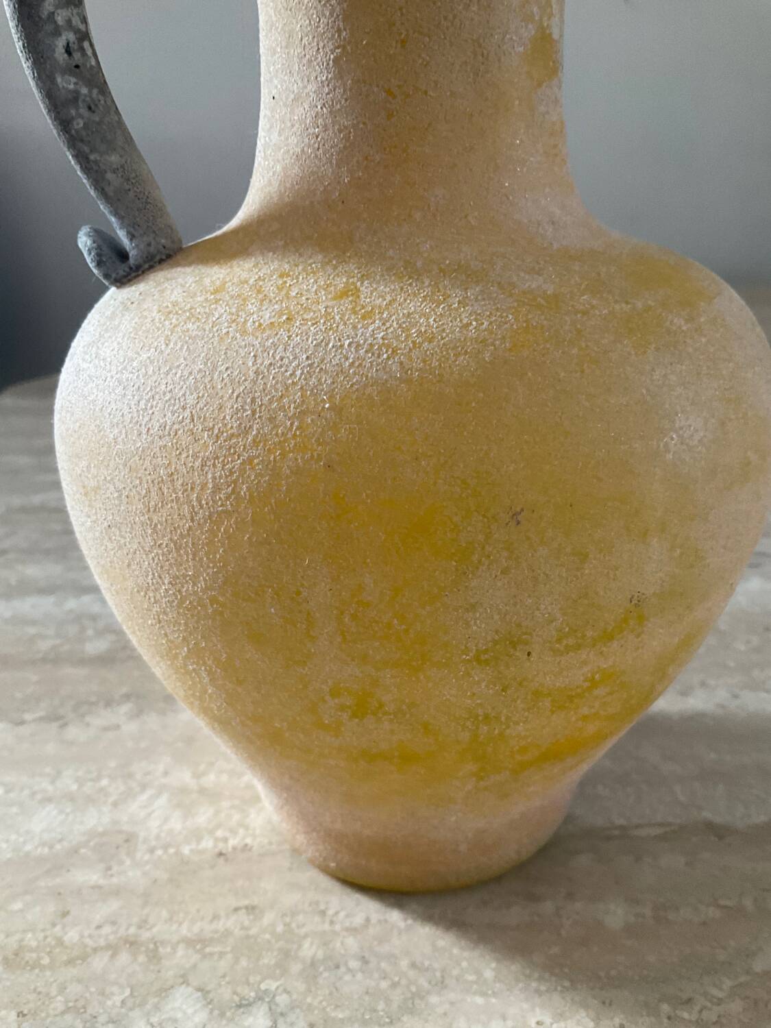 Scavo Murano vase jug in yellow glass paste