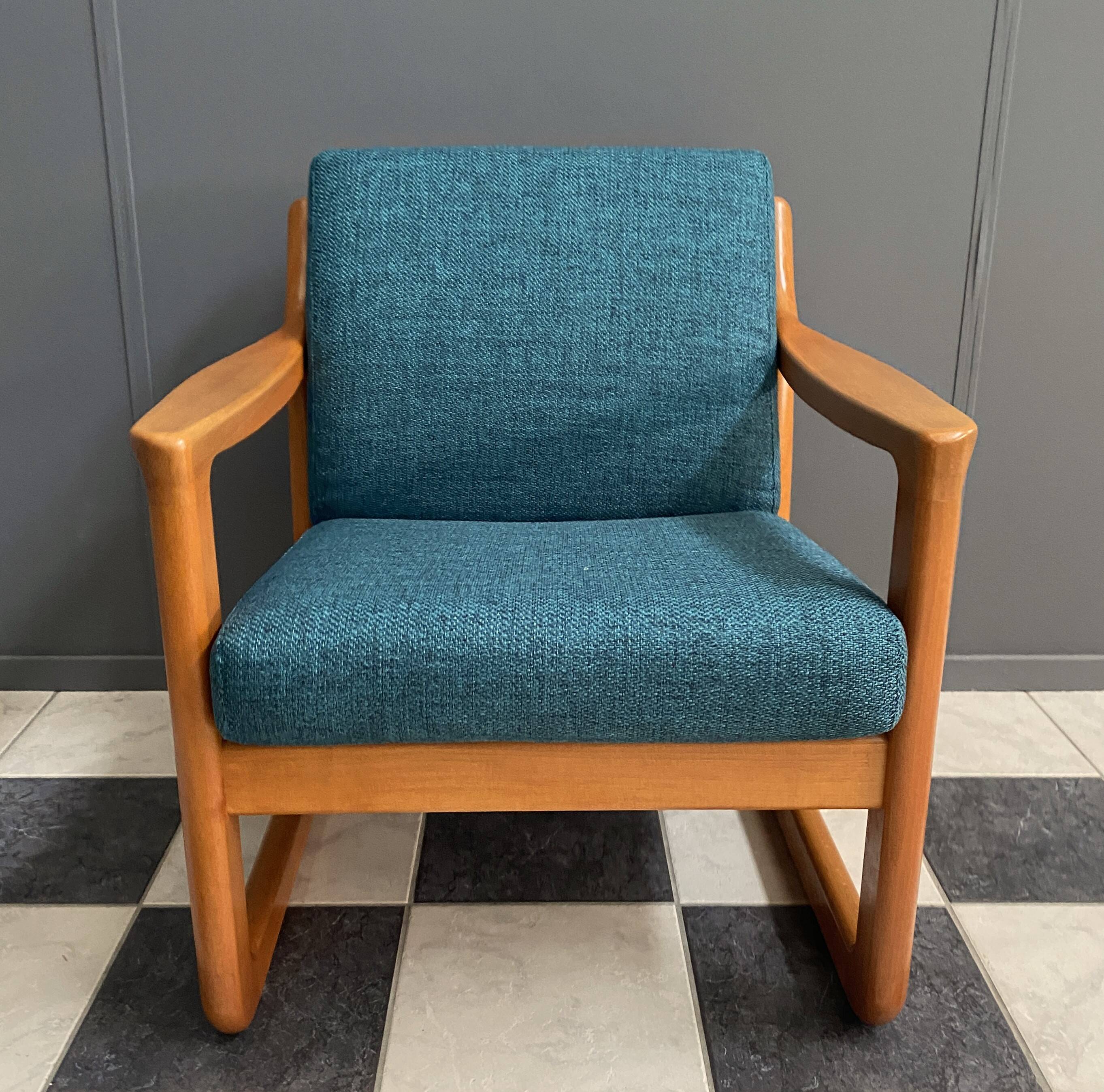 CFC Silkeborg arm chair by Johannes Andersen new green upholstery 1960s