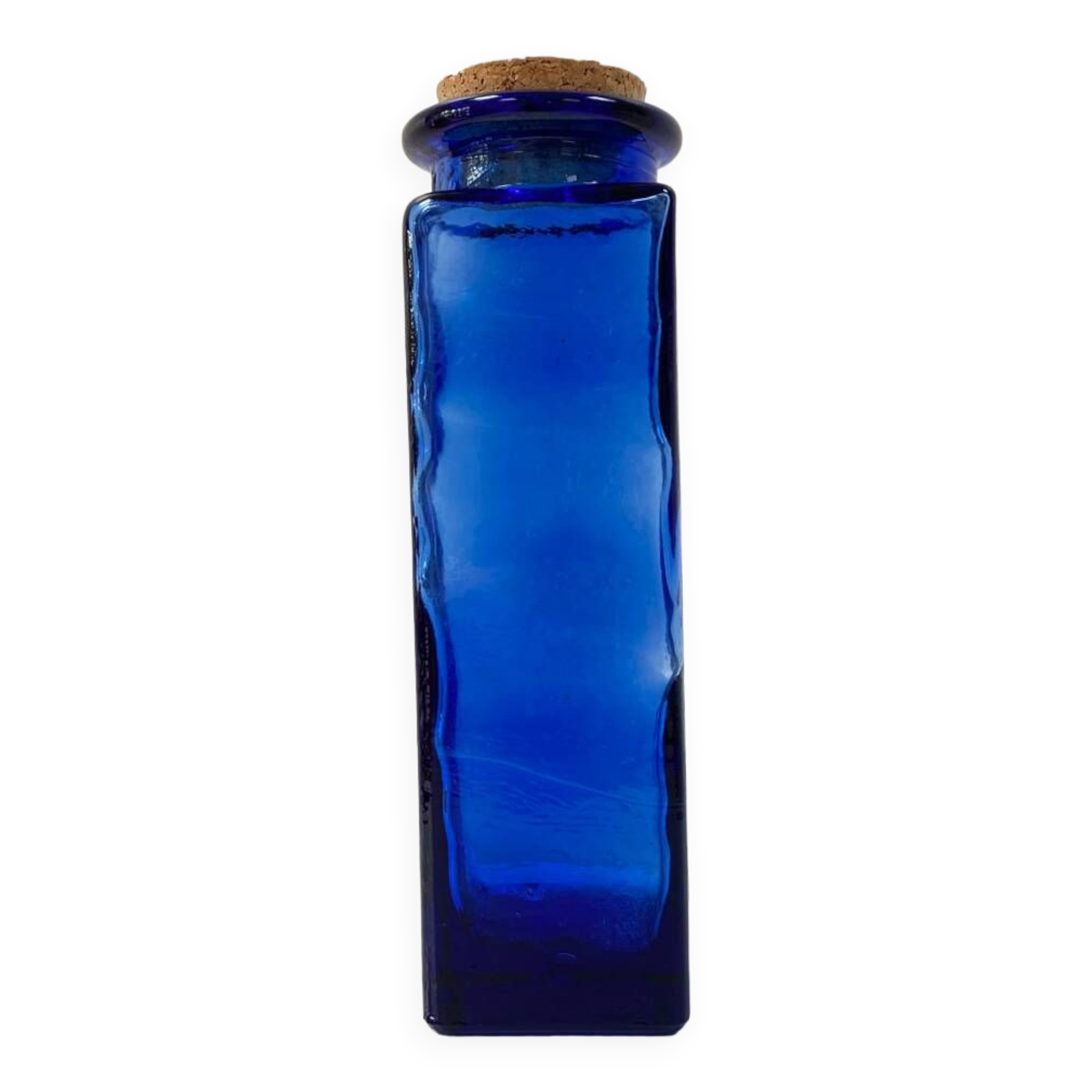 Vintage cobalt blue glass jar