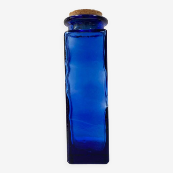 Vintage cobalt blue glass jar