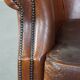 Vintage club armchair in sheepskin leather
