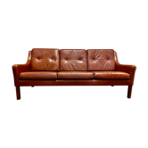 3-seater leather sofa Scandinavian design 1950.