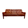 3-seater leather sofa Scandinavian design 1950.