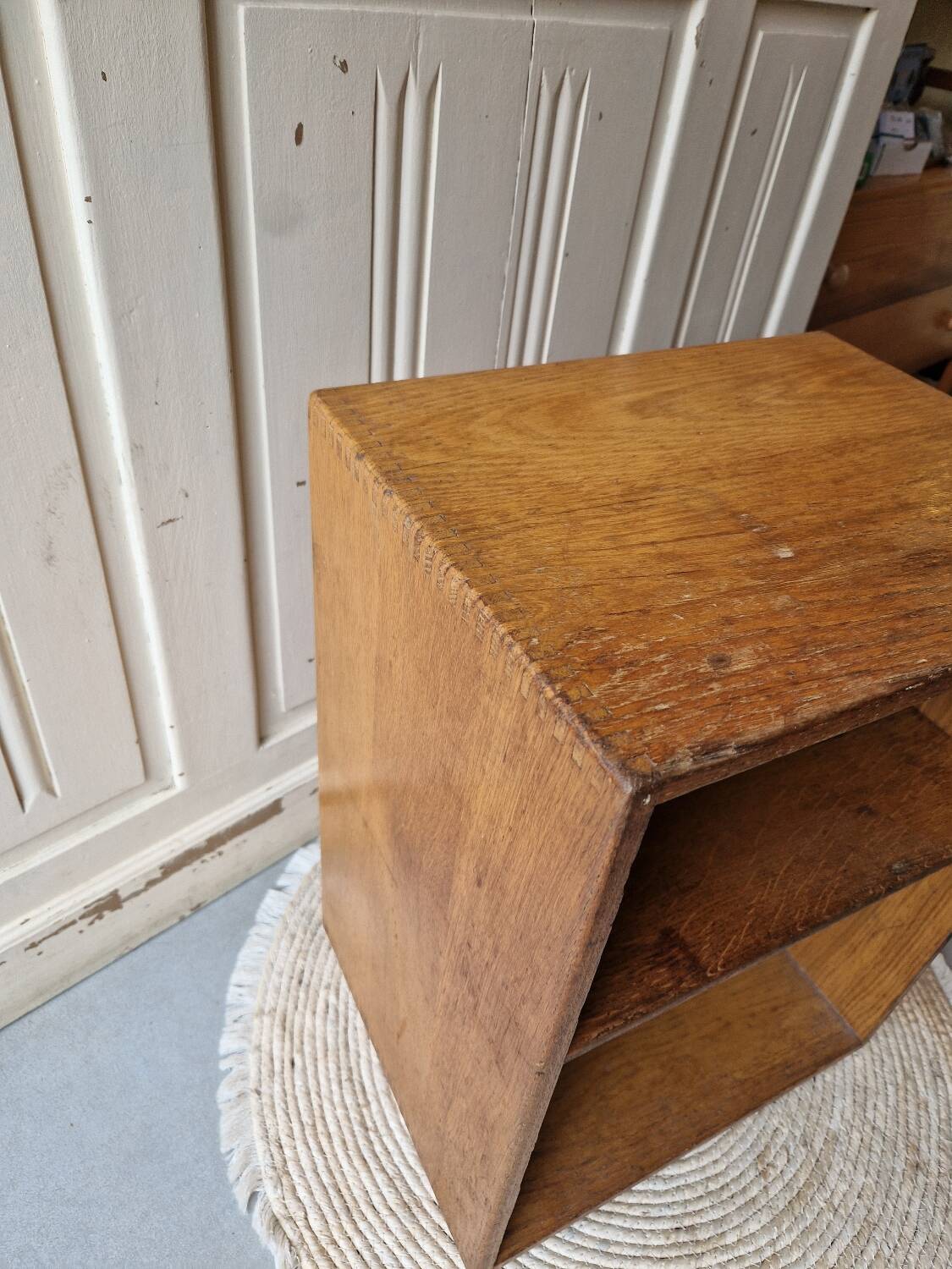Mid-century oak bedside table 1965 by Raf Staverton