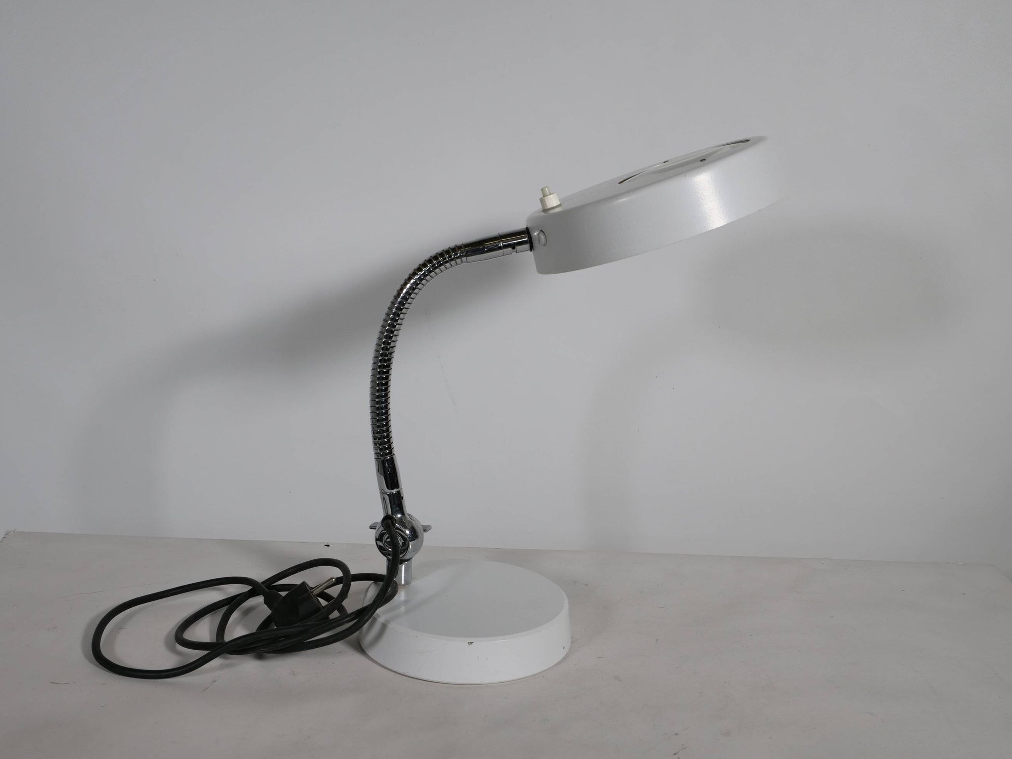 Lampe de bureau vintage du milieu du siècle avec loupe, années 1970