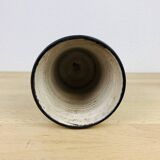 Scroll vase geometric decor, raku