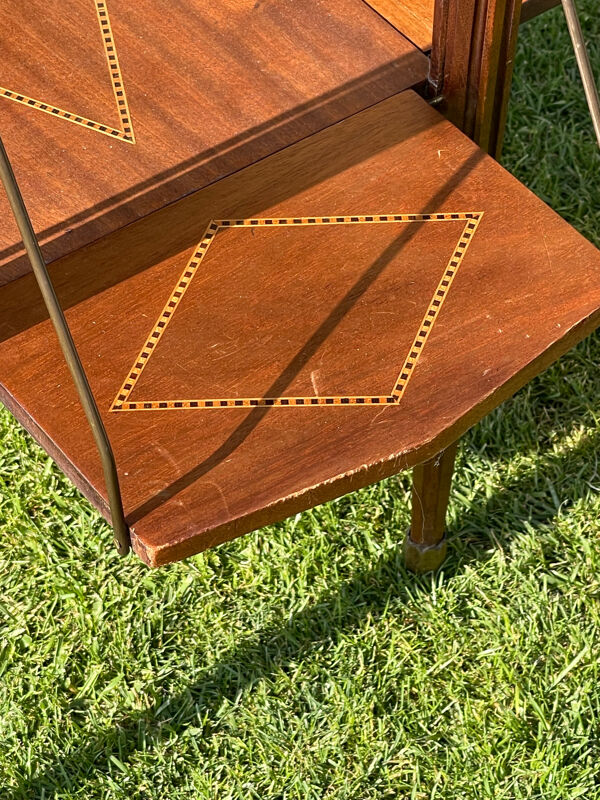 Table à thé en noyer art déco