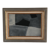 Vintage frame with braid revisited into a modern and textured painting