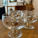 6 gold star ice cream cups 1950/60