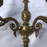 Paire d’appliques en bronze milieu XXe siècle