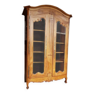 Cherry wood display cabinet