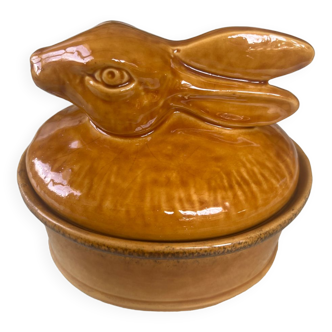 Vintage ceramic terrine hare model