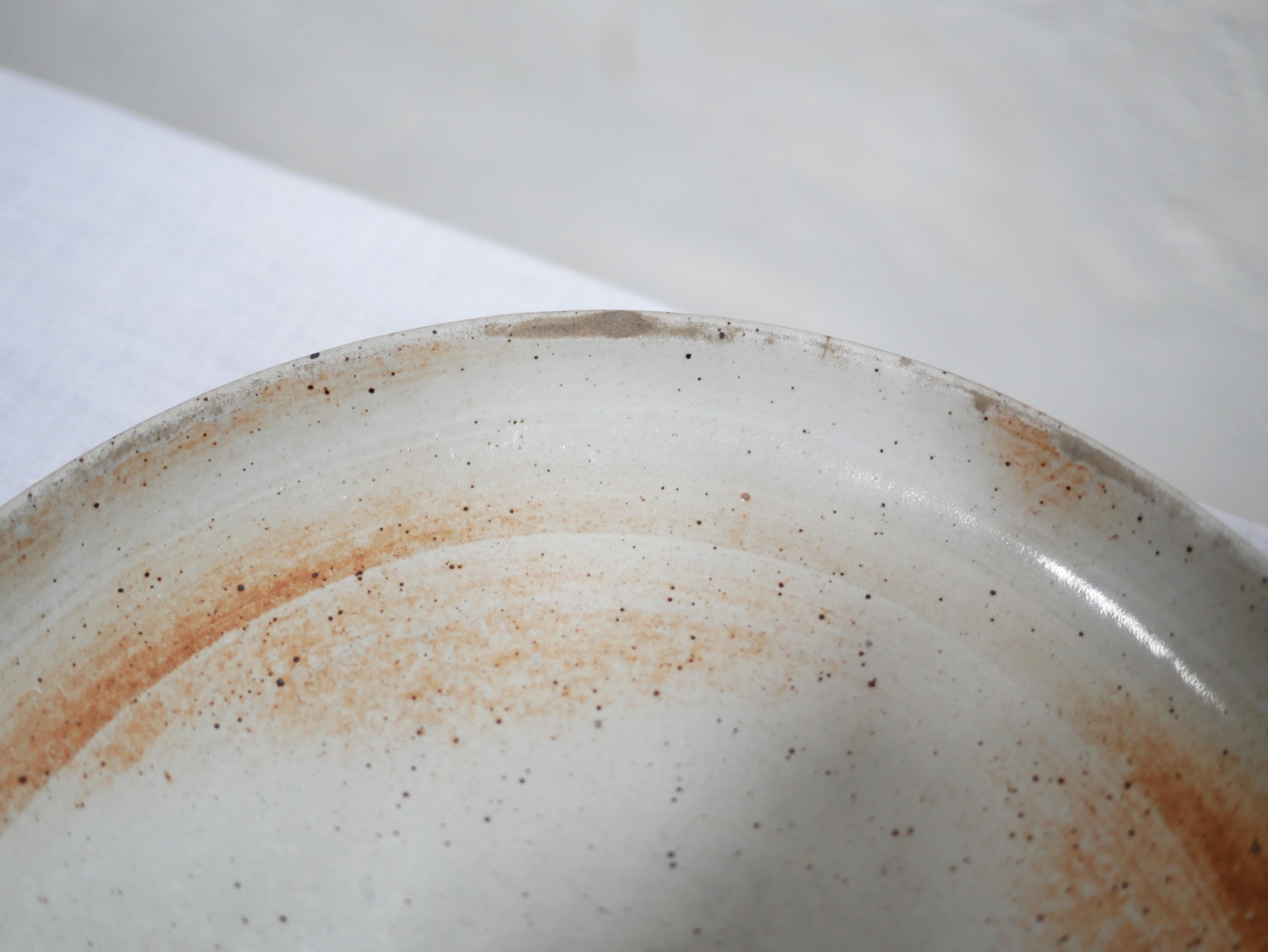 Series of 9 vintage stoneware plates by Les Poteries du Marais, France