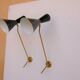 Vintage "Diabolo" wall apply in black metal and brass