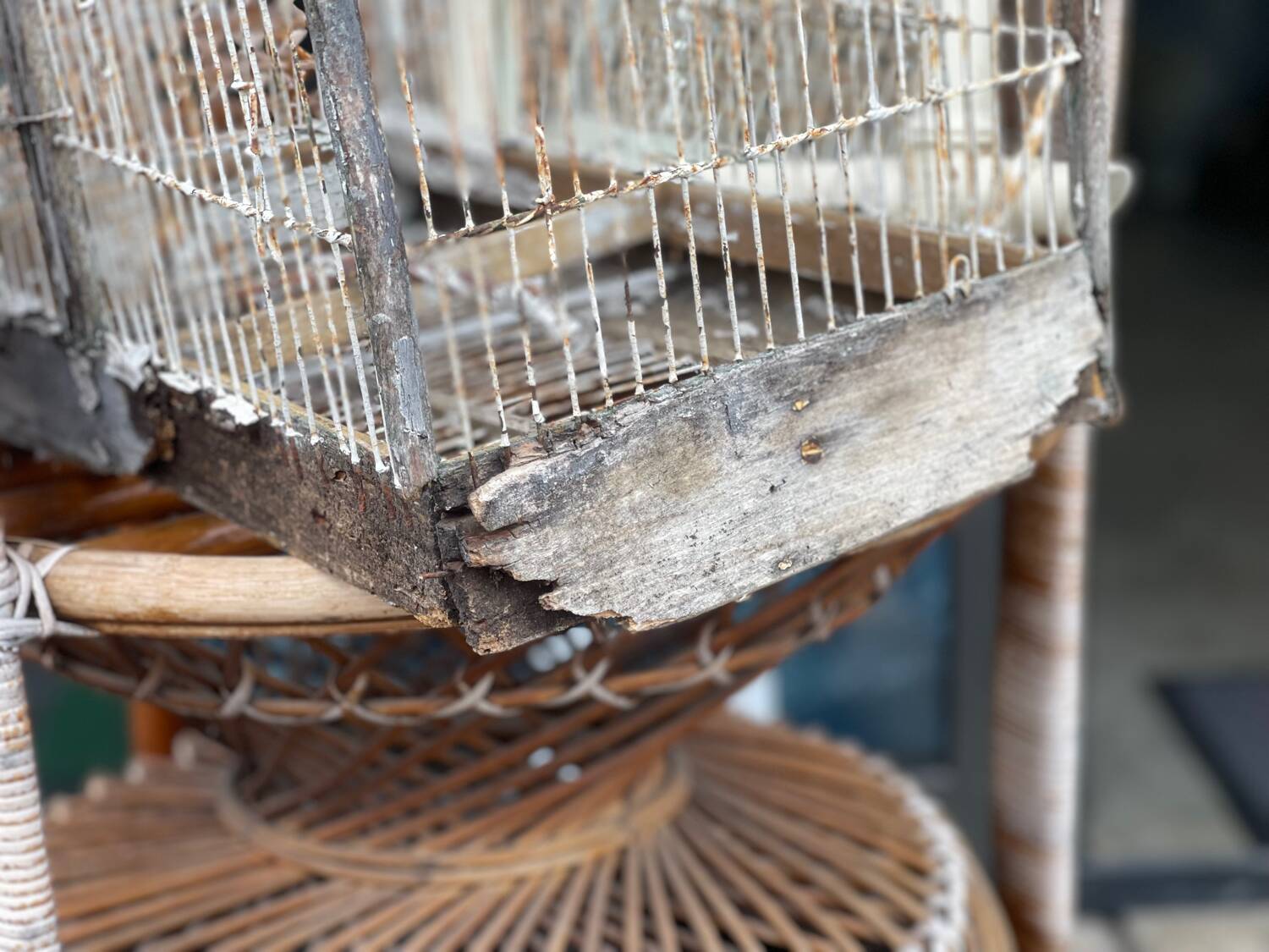 Old aviary/wooden garden bird cage 1930'